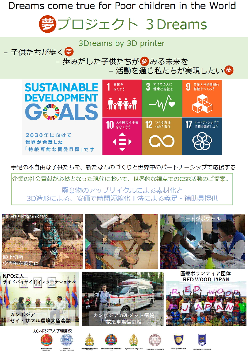 ナノダックス株式会社の社会貢献活動「３D夢物語」