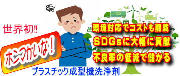 ナノダックス株式会社が開発して製造販売する樹脂洗浄剤（エコマル）