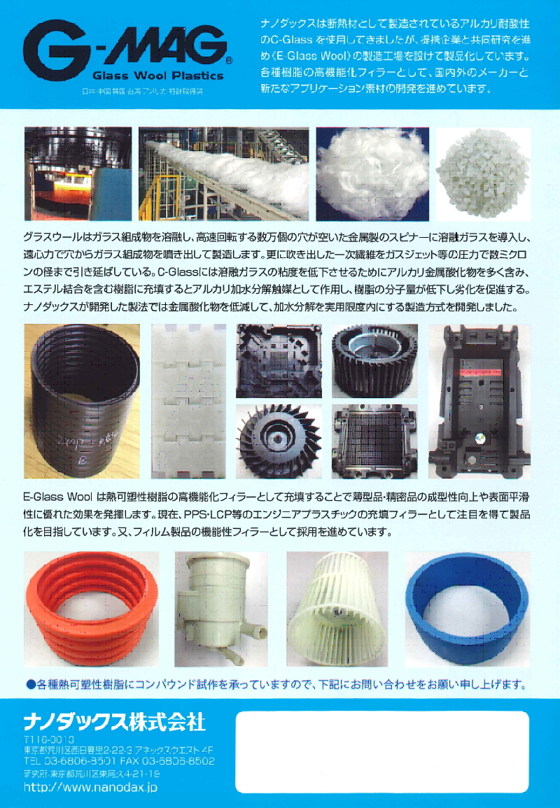ｌナノダックス株式会社のGlasswool技術